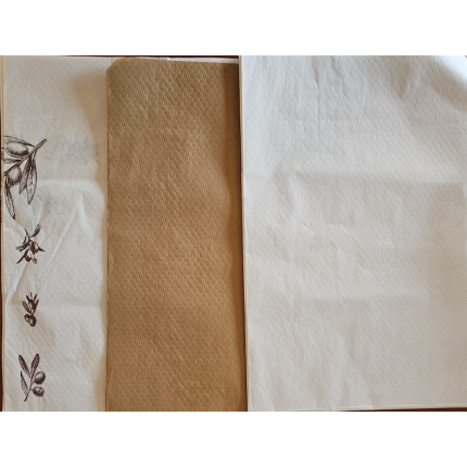 Paper - Disposable Paper Tablecloth with 2 ply (PE)  1,30 meter x 1 meter